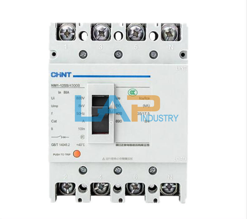 CHNT NM1-125S/4300B 80A 4P Plastic Case Circuit Breaker - CHNT