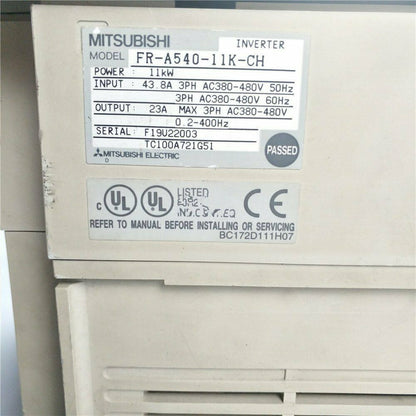 Mitsubishi Inverter FR-A540-11K-CH tested in good condition FRA54011KCH - MITSUBISHI ELECTRIC CORPORATION