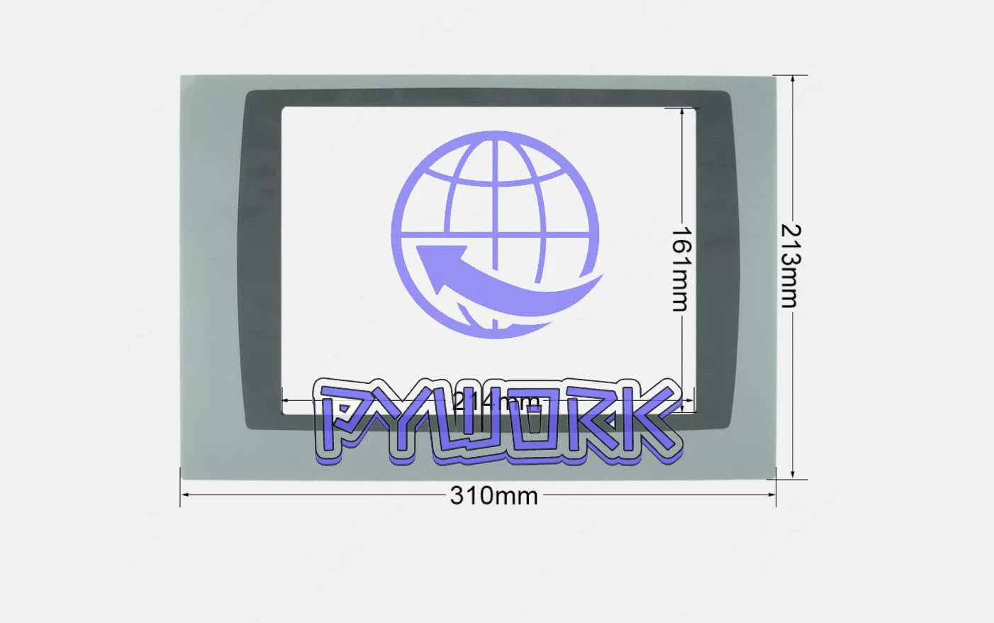 2711P-RDT10C Protective Film for 2711PRDT10C Front Overlay with Blue Label