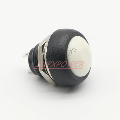 1PCS White 12mm Waterproof momentary Push button Switch Mini Round Switch