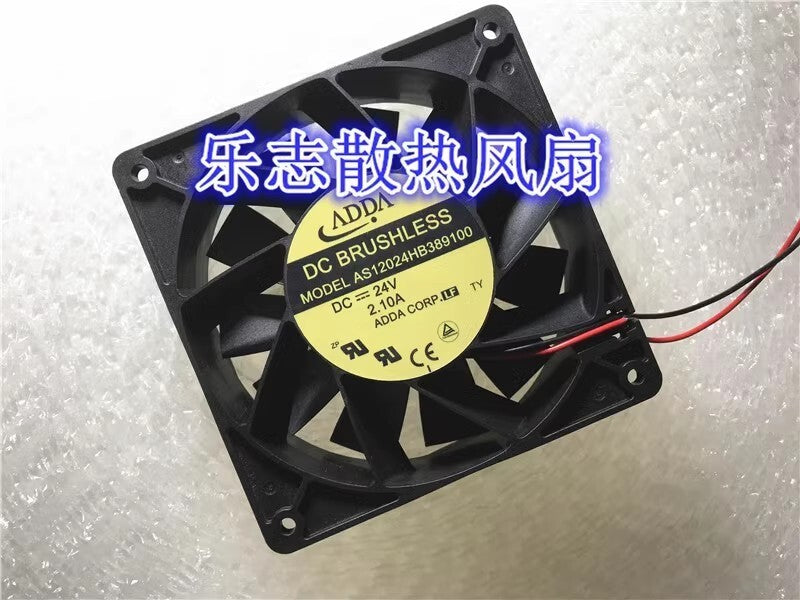 ADDA AS12024HB389100 12038 DC24V 2.10A 2-wire high airflow inverter cooling fan