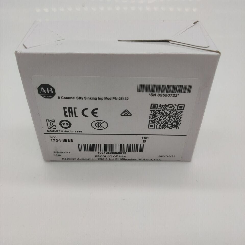 NEW Factory Sealed AB 1734IB8S 8-Channel Sinking Input Module - KOEED
