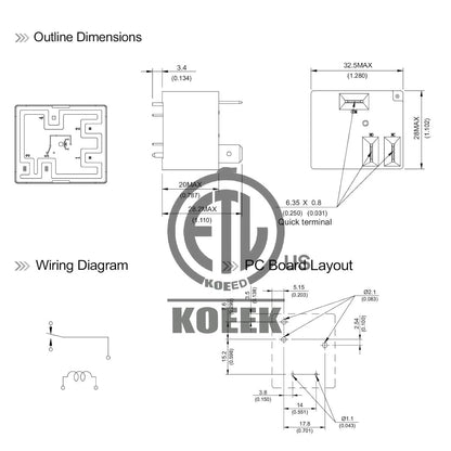 1Pce 805WP-1CC-F-SF J05 12VDC General Purpose Relays 30A 277VAC