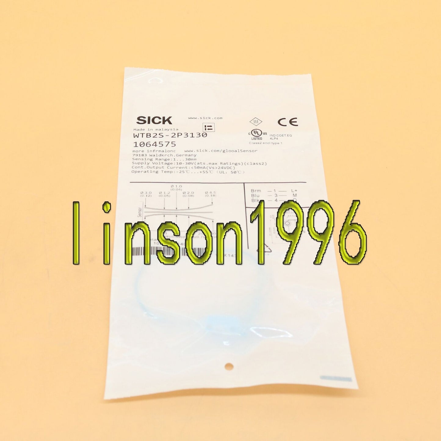 ONE SICK Photoelectric Sensor WTB2S-2P3130 - ONE SICK