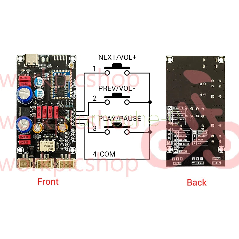 QCC5125 QCC3034 Bluetooth 5.1 lossless decoder board APTX LDAC audiophile grade