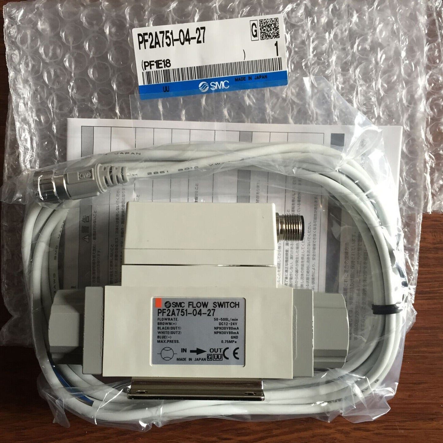 SMC Flow Switch PF2A751-04-27 ONE Year Model - SMC