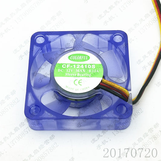 COLORFUL CF-12410S 4010 DC12V 0.13A 4CM 3-Wire Silent Cooling Fan