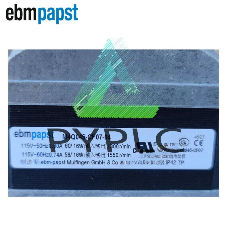 Ebmpapst Motor M4Q045-CF07-04 115V 60/16W 50/60Hz Freezer /Condenser Fan Motor
