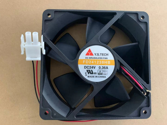new for Y.S.TECH FD241238HB 12038 24V 0.36A 12cm 2-wire Inverter cooling fan