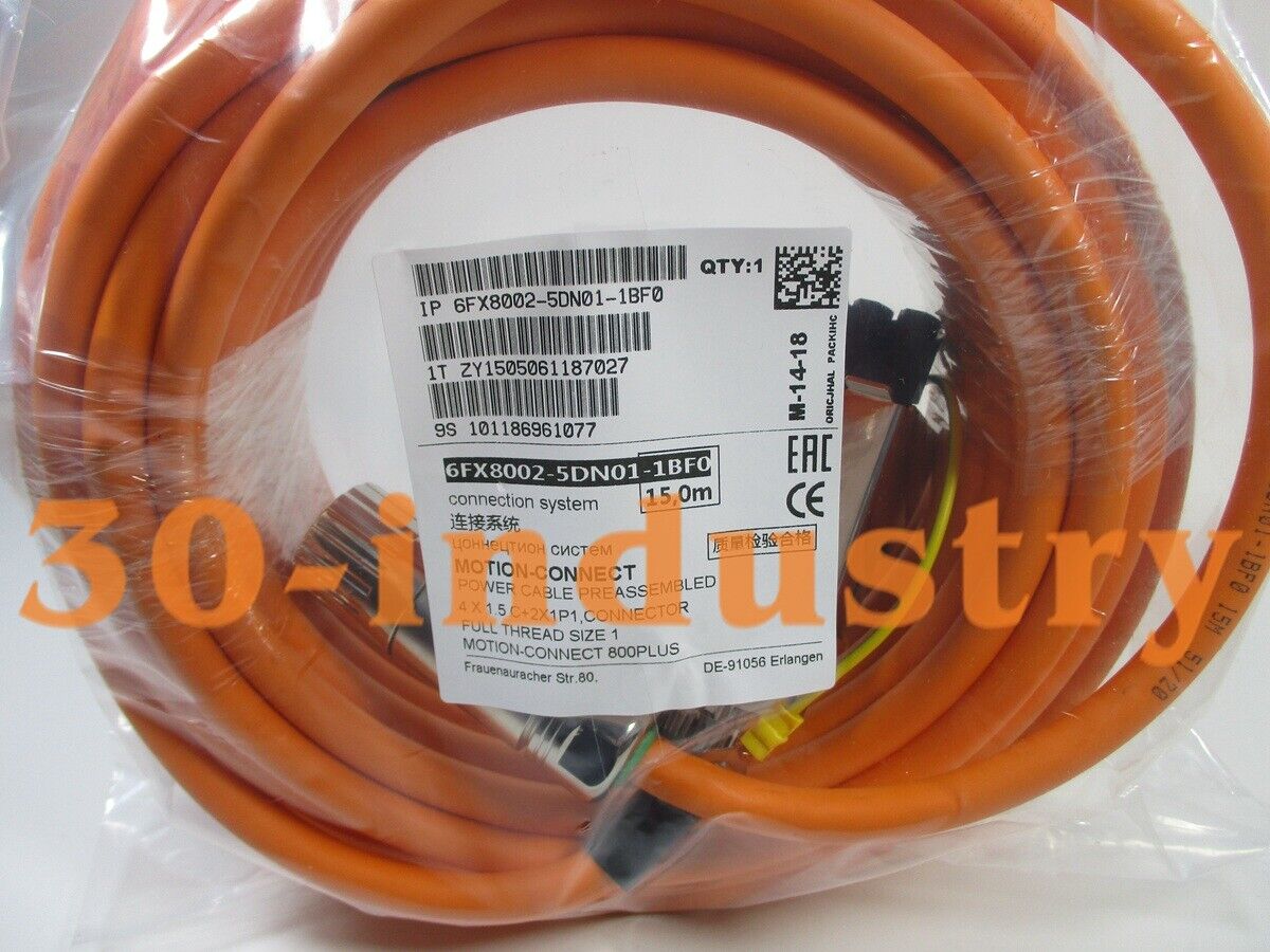 1PCS NEW FIT 15m Power Cable 6FX8002-5DN01-1BF0 - High Quality - SIEMENS