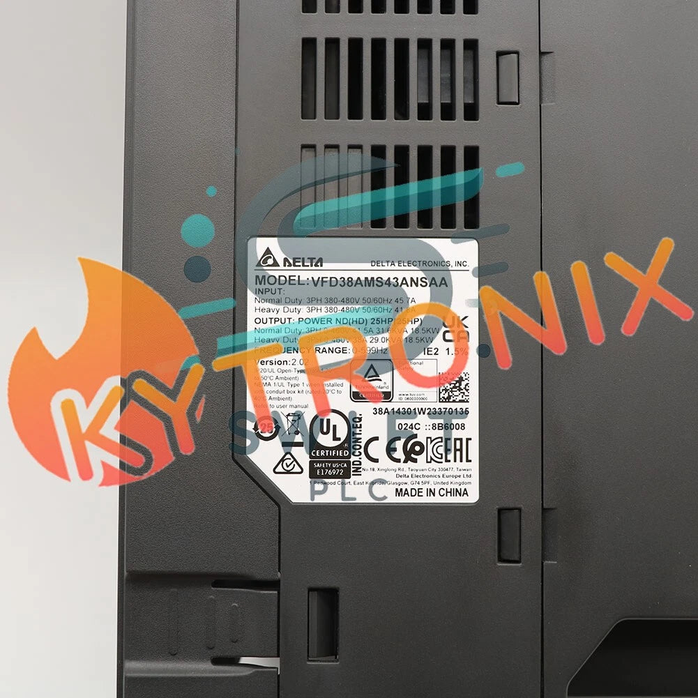 1PCS VFD38AMS43ANSAA Delta VFD inverter 18.5kw 25HP 3phase 380V-480VAC