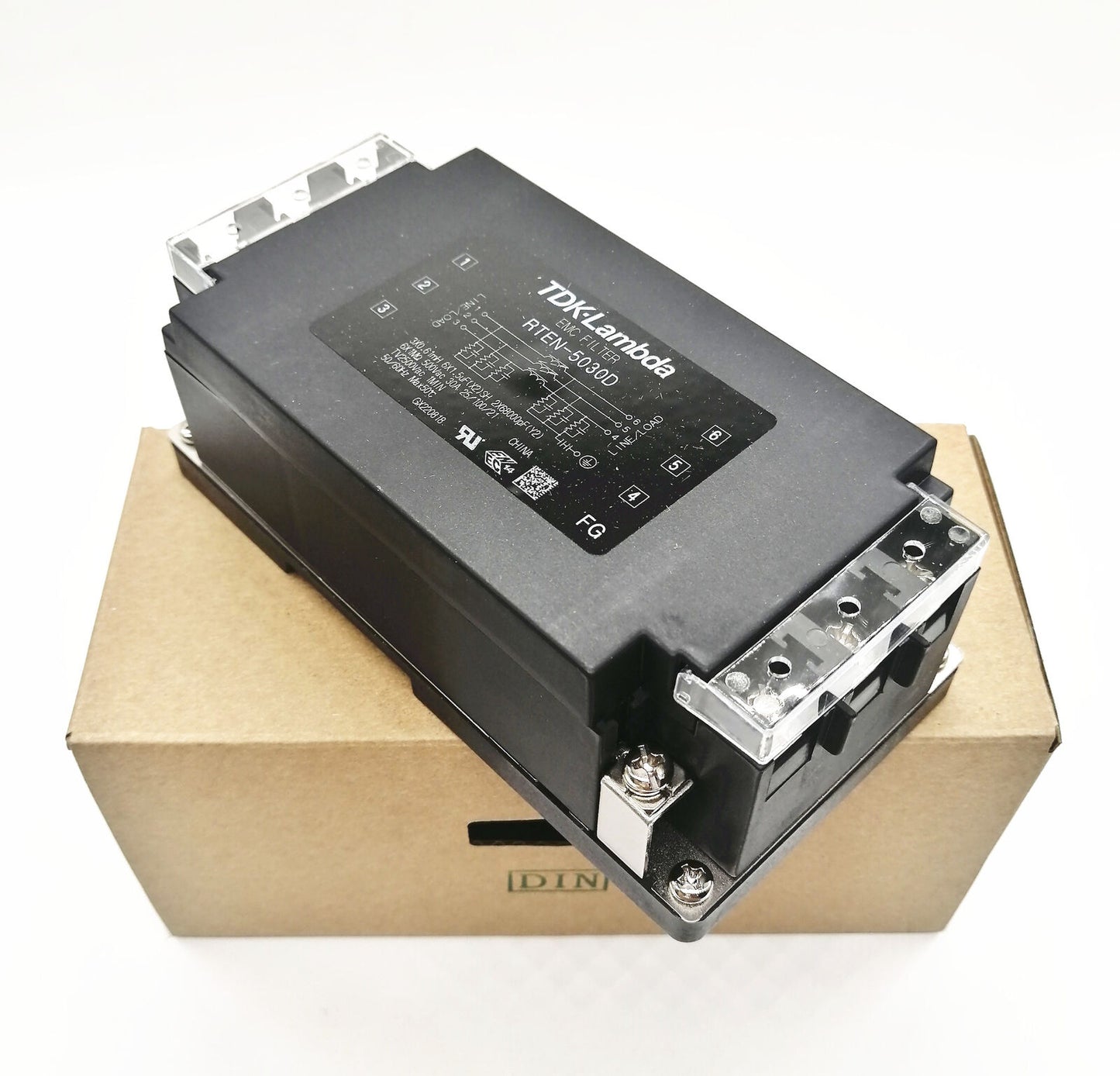 new 1pcs RTEN-5030D 30A TDK-Lambda Ultra-thin Three-phase Power Filter DIN RAIL - TDK-LAMBDA
