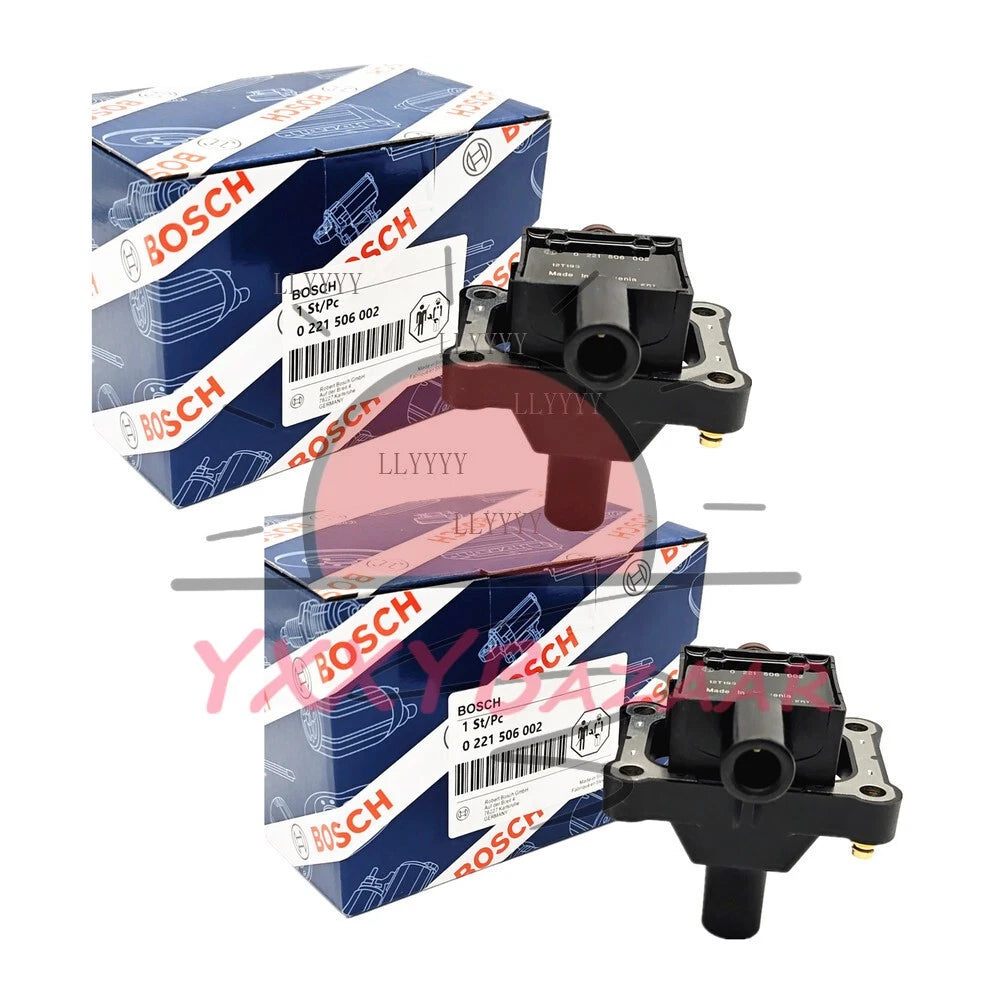2X Bosch Ignition Coil 0221506002 For Mercedes-Benz 300CE C230 E320 SL320 UF527