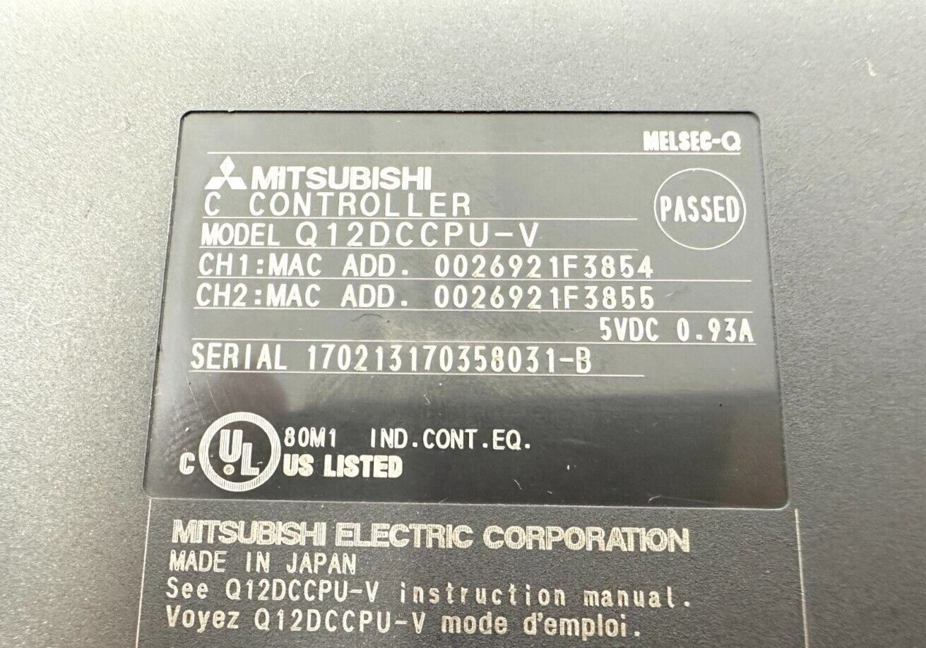 used Mitsubishi Q12DCCPU-V Controller - MITSUBISHI