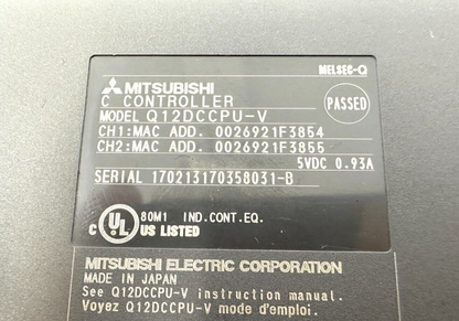 used Mitsubishi Q12DCCPU-V Controller - MITSUBISHI