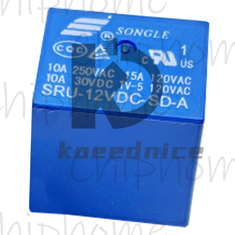 1Pce SRU-12VDC-SD-A 12VDC Songle Power Relay 10A 250VAC 4Pins