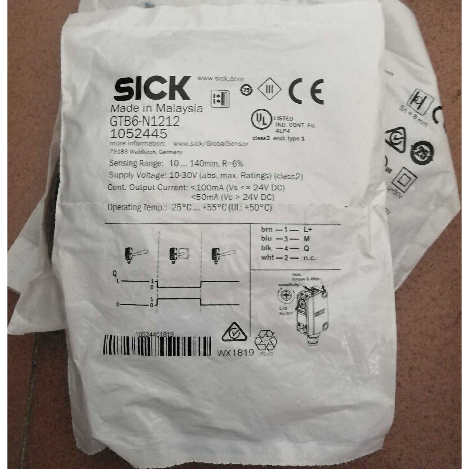 New 1PC Photoelectric Switch GTB6-N1212 - SICK