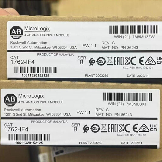 1762IF4 MicroLogix 4 Pt AI Module New Factory Sealed - MICROLOGIX