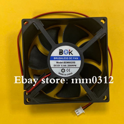 new 1PCS BDM8025S 8025 DC12V 0.14A 8CM 2-wire silent cooling fan