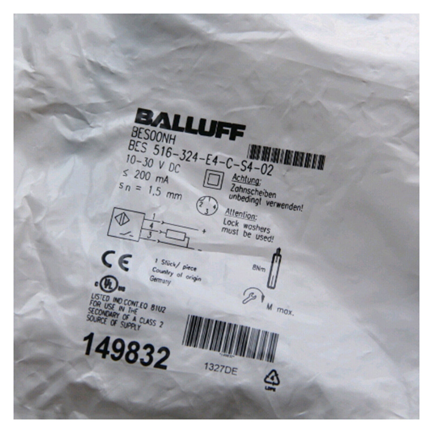 1PC BALLUFF Proximity Sensor BES 516-324-E4-C-S4-02 - BALLUFF