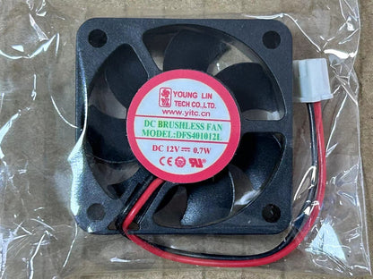 new 1PC YOUNG LIN DFS401012L 12V 0.7W 4CM 4010 2-wire ultra-quiet cooling fan