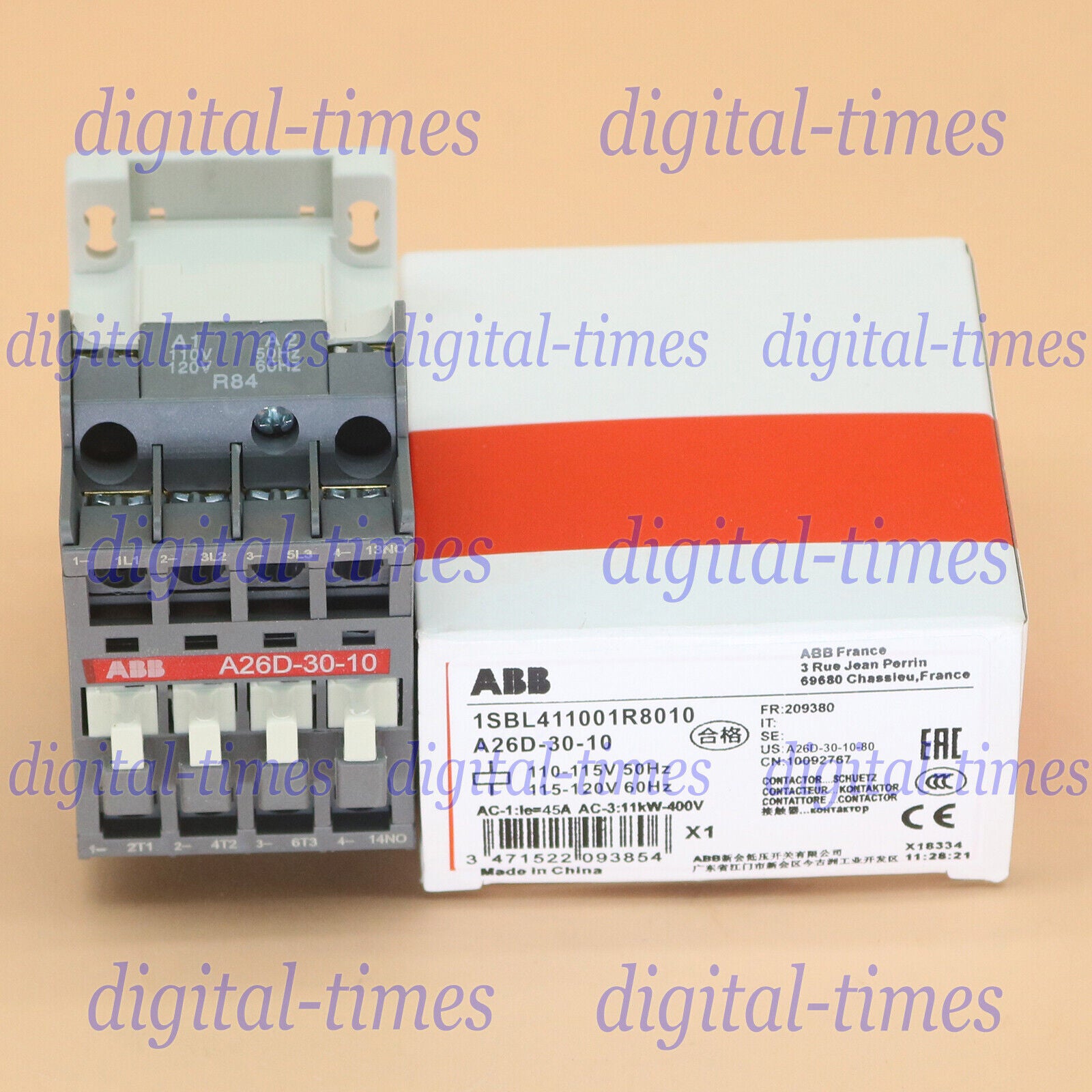 new   ABB A26D-30-10 110V AC Contactor