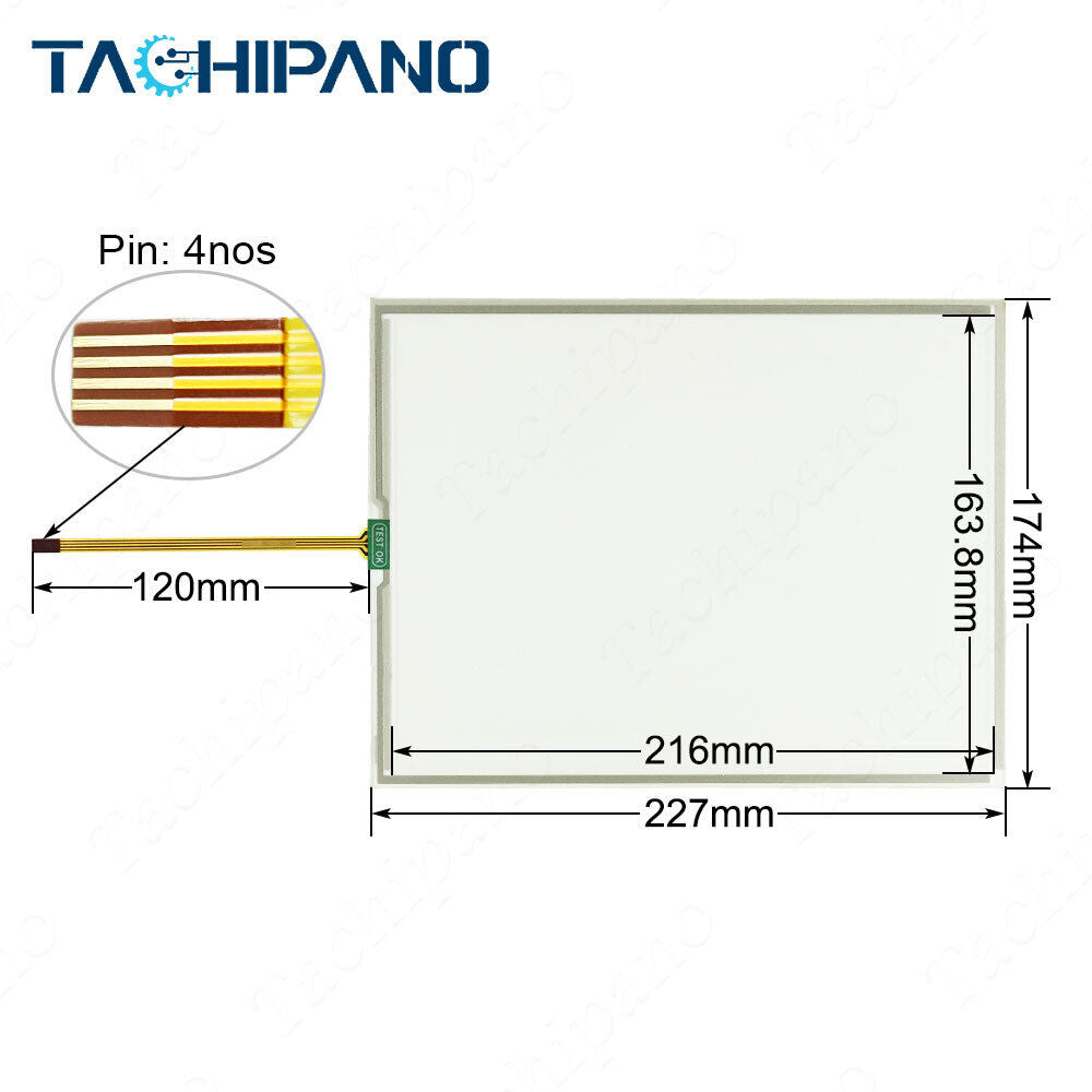 new Touch Screen Panel for 2711R-T10T PanelView 800 with Protective Film Overlay - PANELVIEW