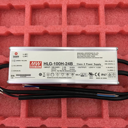 Meanwell PFC Waterproof Linear Dimming LED Power Supply HLG-100H-24B 100W 24V 4A