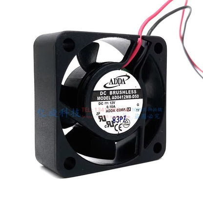 ADDA AD0412MB-D50 4015 DC12V 0.10A 4CM 2-Wire Dual Ball Cooling Fan