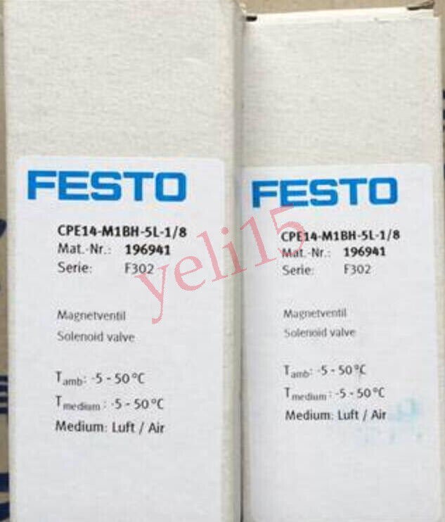1PC FESTO Solenoid Valve CPE14-M1BH-5L-1/8 196941 | Industrial Automation Solutions | FESTO Quality Flow Control - FESTO