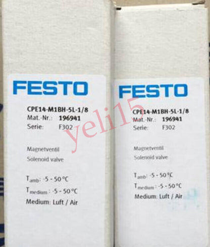 1PC FESTO Solenoid Valve CPE14-M1BH-5L-1/8 196941 | Industrial Automation Solutions | FESTO Quality Flow Control - FESTO