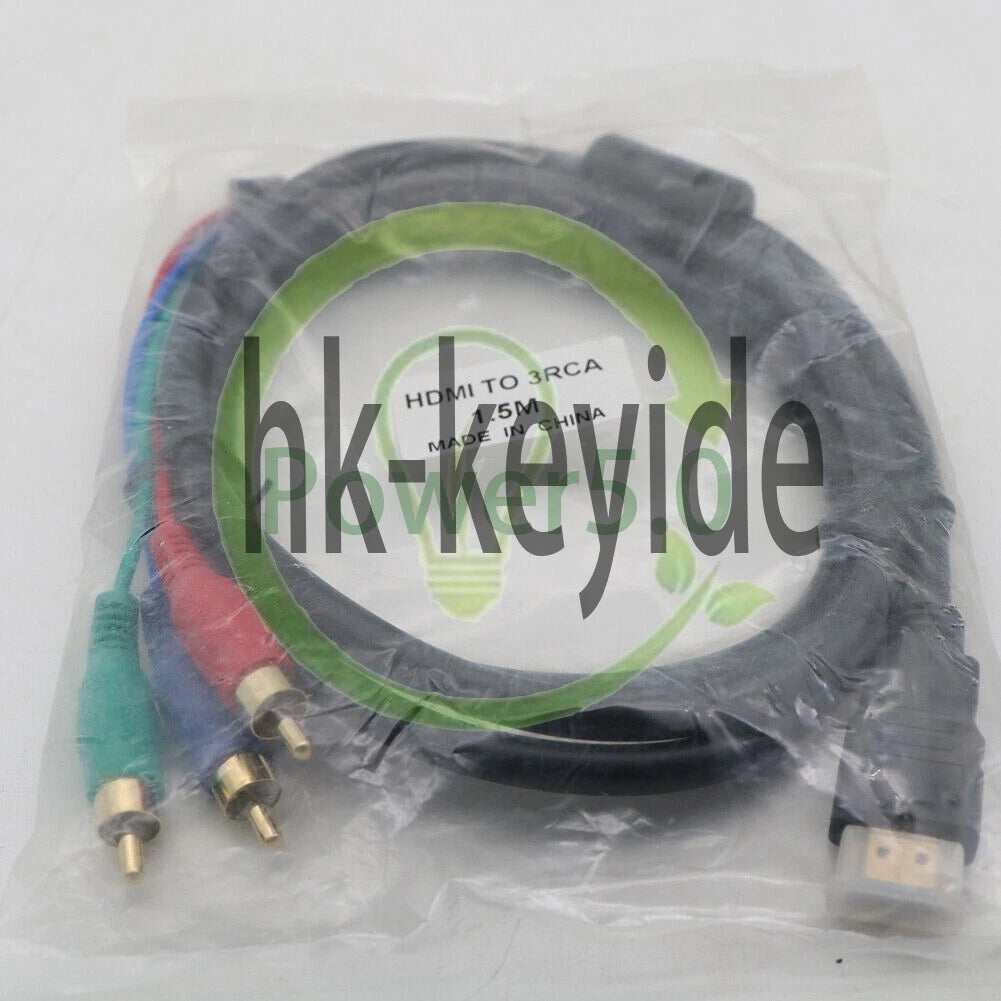 AV Connection Cable Adapter For HDTV DVD HDMI Male to 3 RCA Video Audio 1PCS