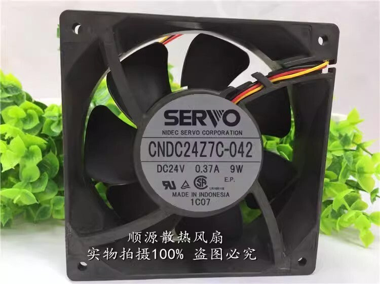 SERVO CNDC24Z7C-042 DC24V 9W 12CM 2-Wire Inverter Cooling Fan