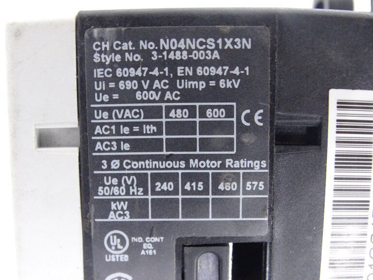 Eaton N04NCS1X3N Contactor - EATON CORPORATION