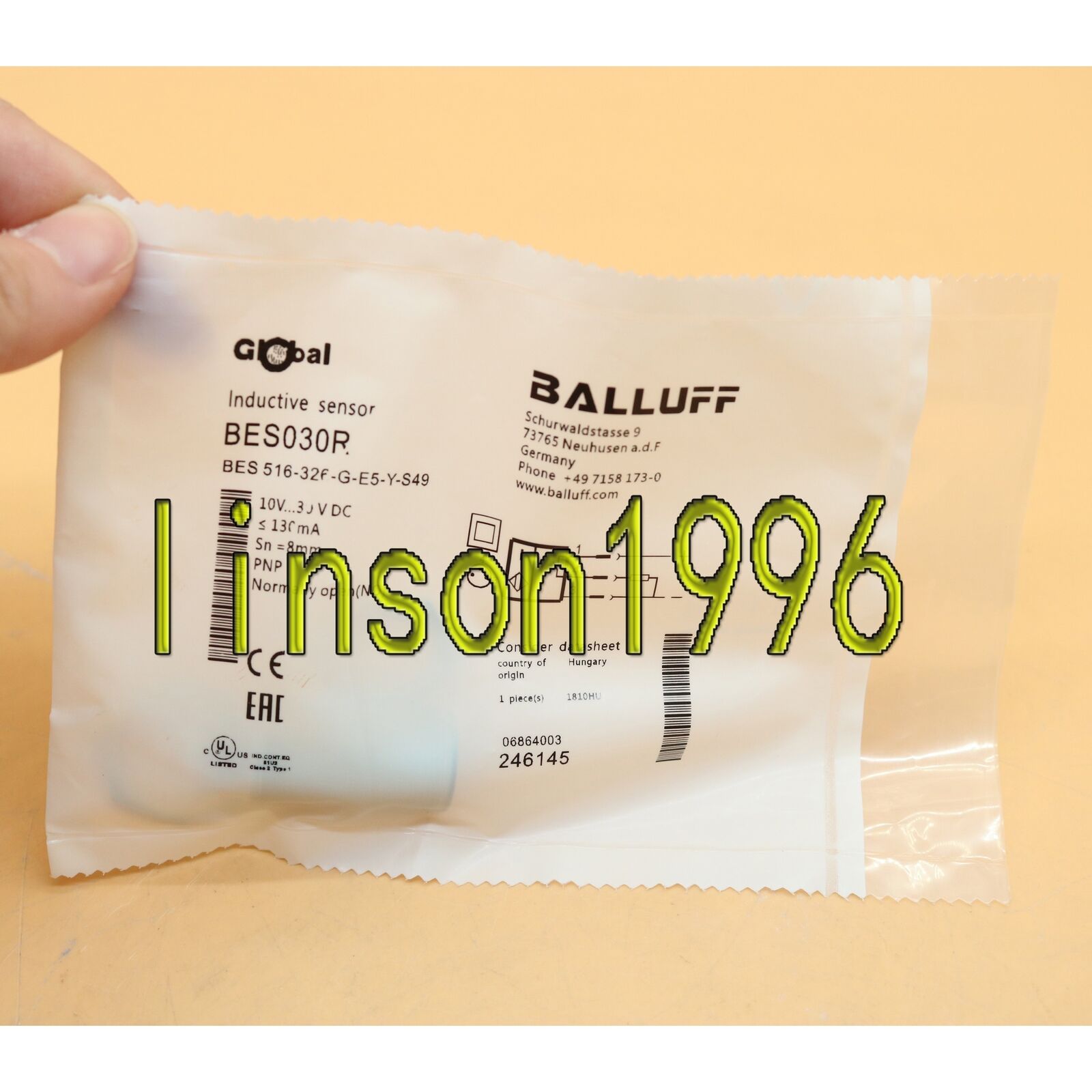 Proximity Sensor BALLUFF BES 516-326-G-E5-Y-S49 Fast - BALLUFF