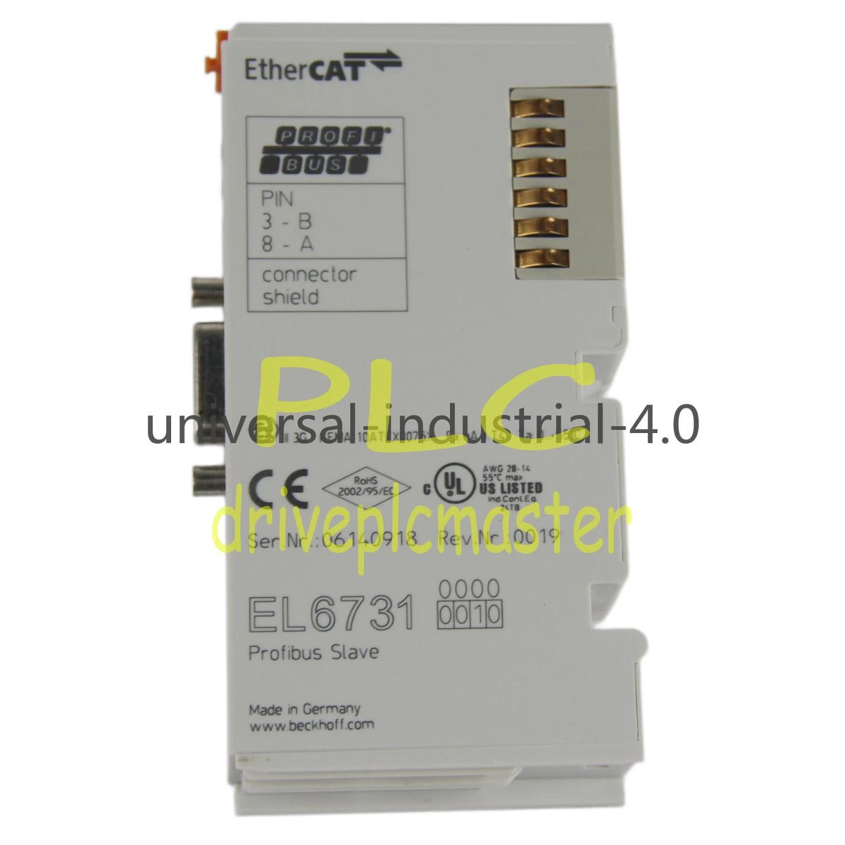 BECKHOFF EL6731-0010 PROFIBUS Master Terminal #dr