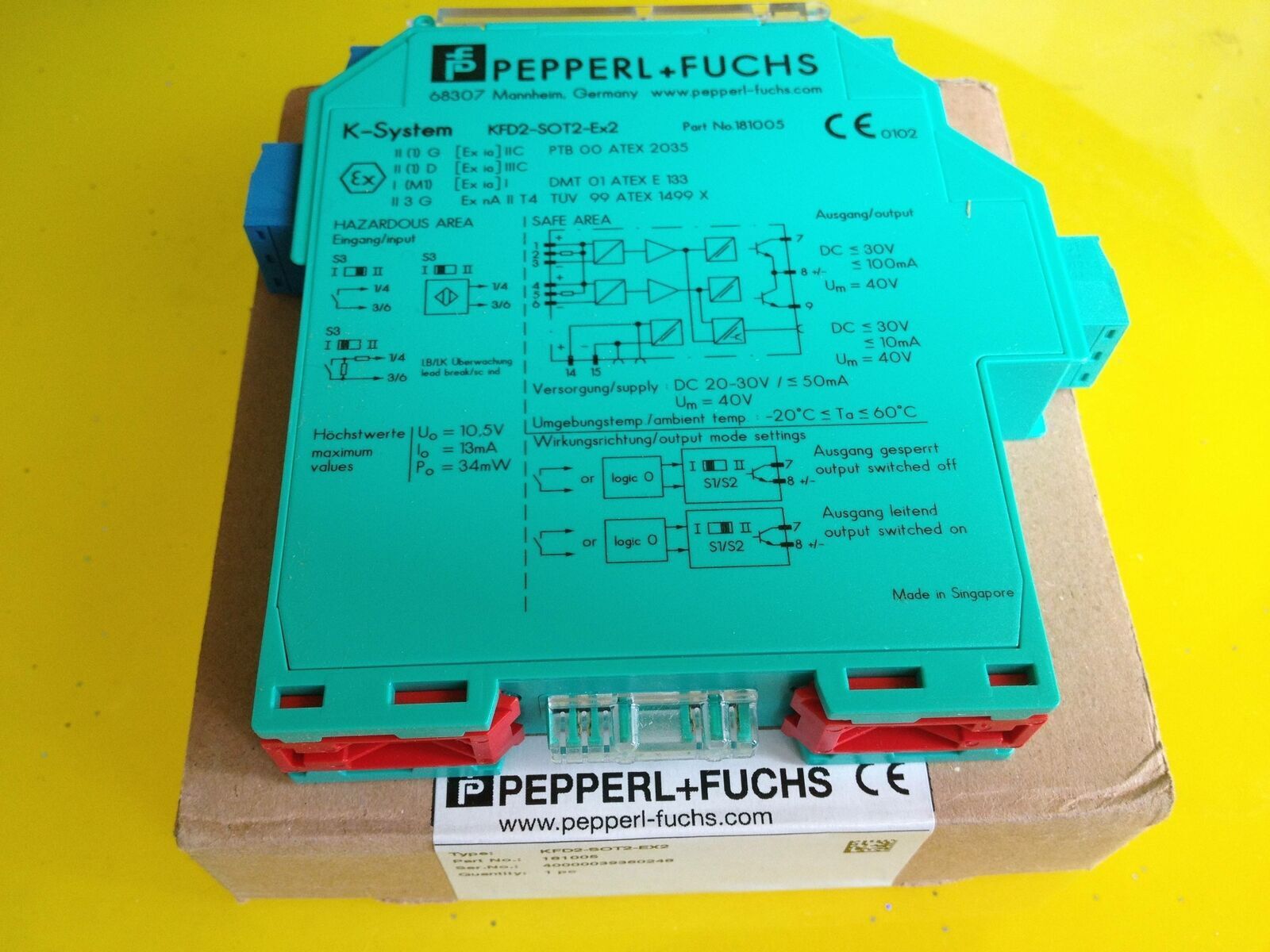 new  Pepperl+Fuchs KFD2-SOT2-EX2 Switch Amplifier IN BOX Pepperl