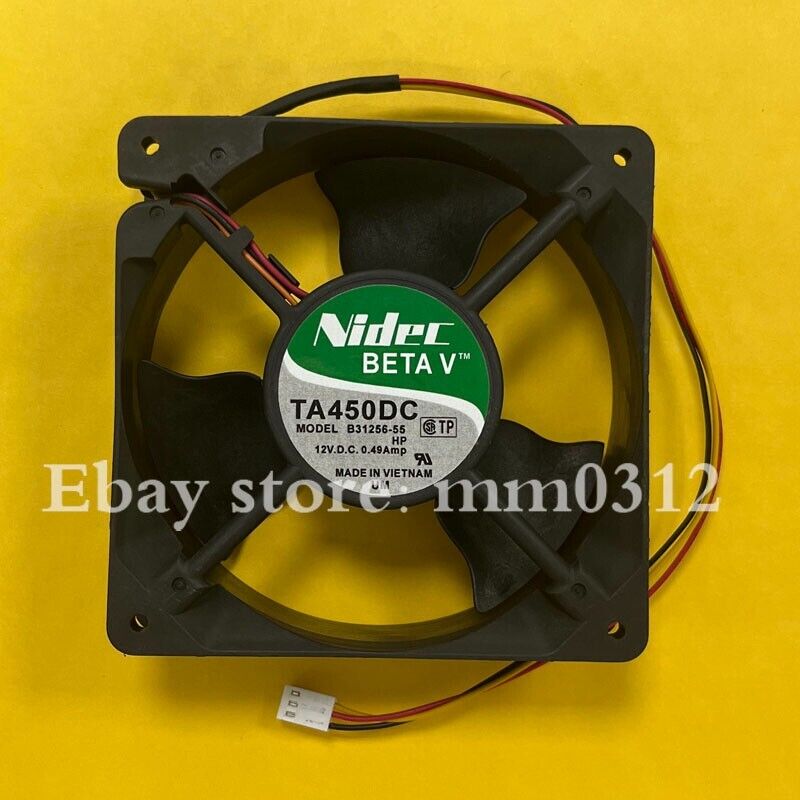 new Nidec TA450DC B31256-55 12038 DC12V 0.49A 3-Pin High Airflow Cooling Fan
