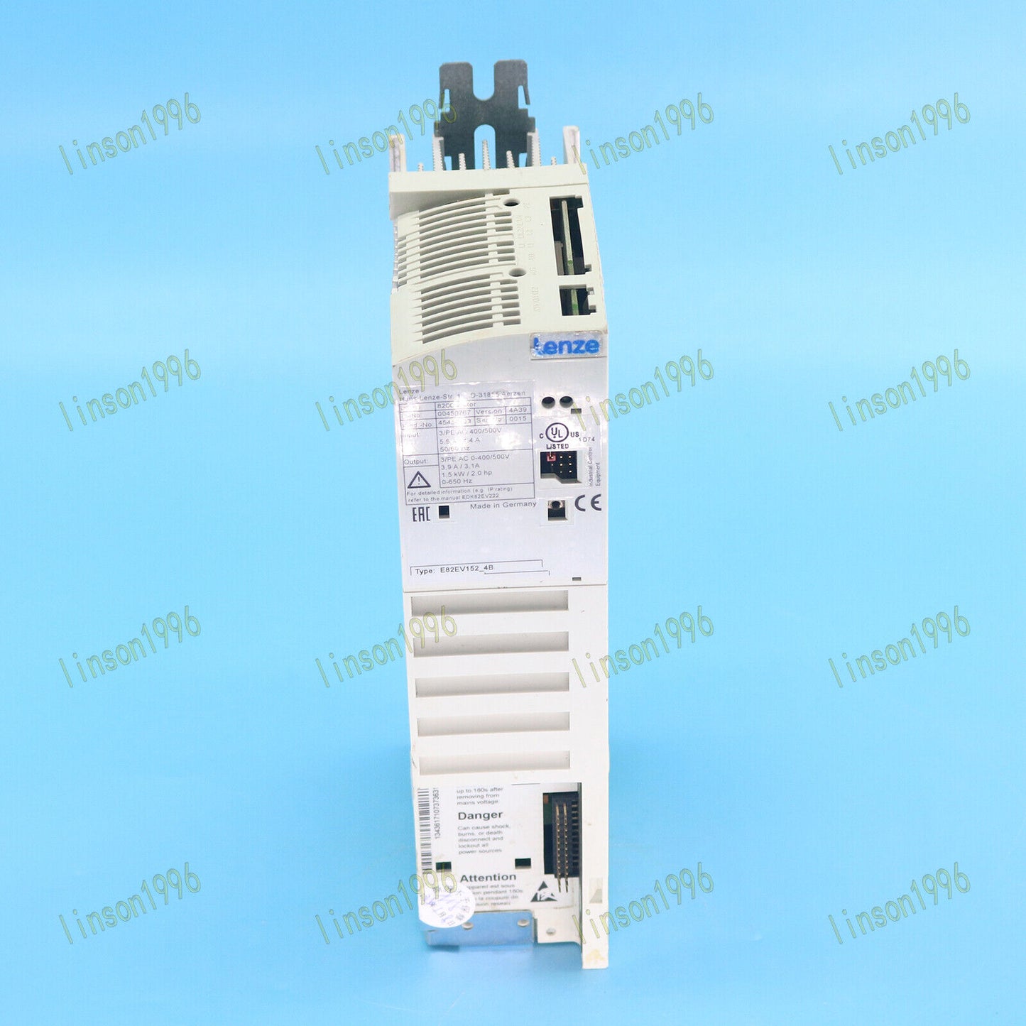 used One Lenze E82EV152_4B 8200 Vector converter - ONE LENZE