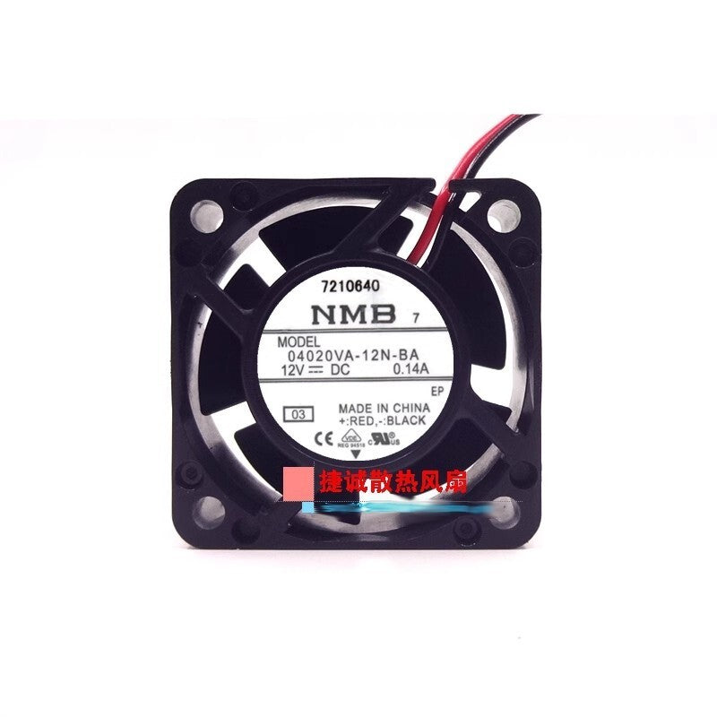 NMB 04020VA-12N-BA 12V 0.14A 4CM 4020 2-wire chassis cooling fan
