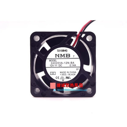 NMB 04020VA-12N-BA 12V 0.14A 4CM 4020 2-wire chassis cooling fan