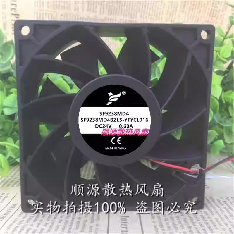 1PCS YIFAN SF9238MD4BZLS-YFYCL016 9038 DC24V 0.60A 2-wire inverter cooling fan