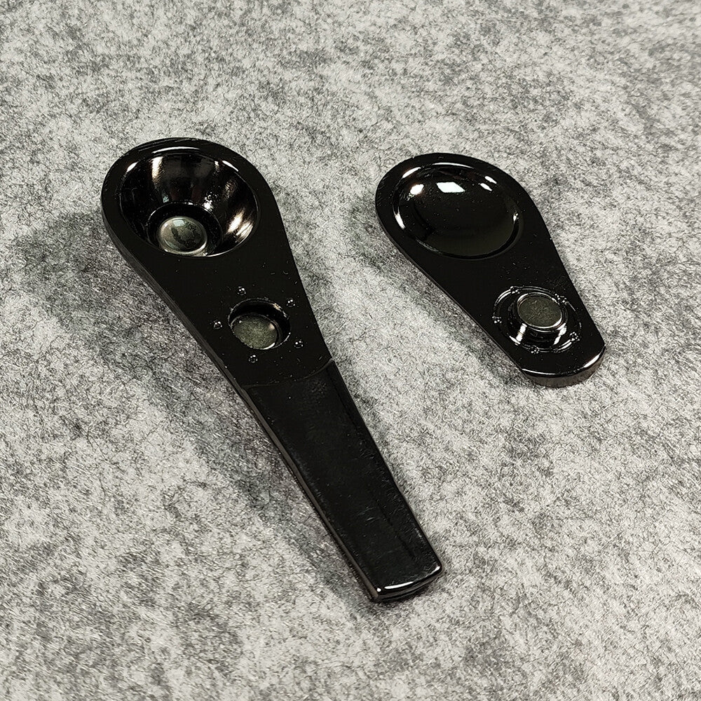Portable Smoking Pipe for Men Gift Magnetic Metal Spoon Silver