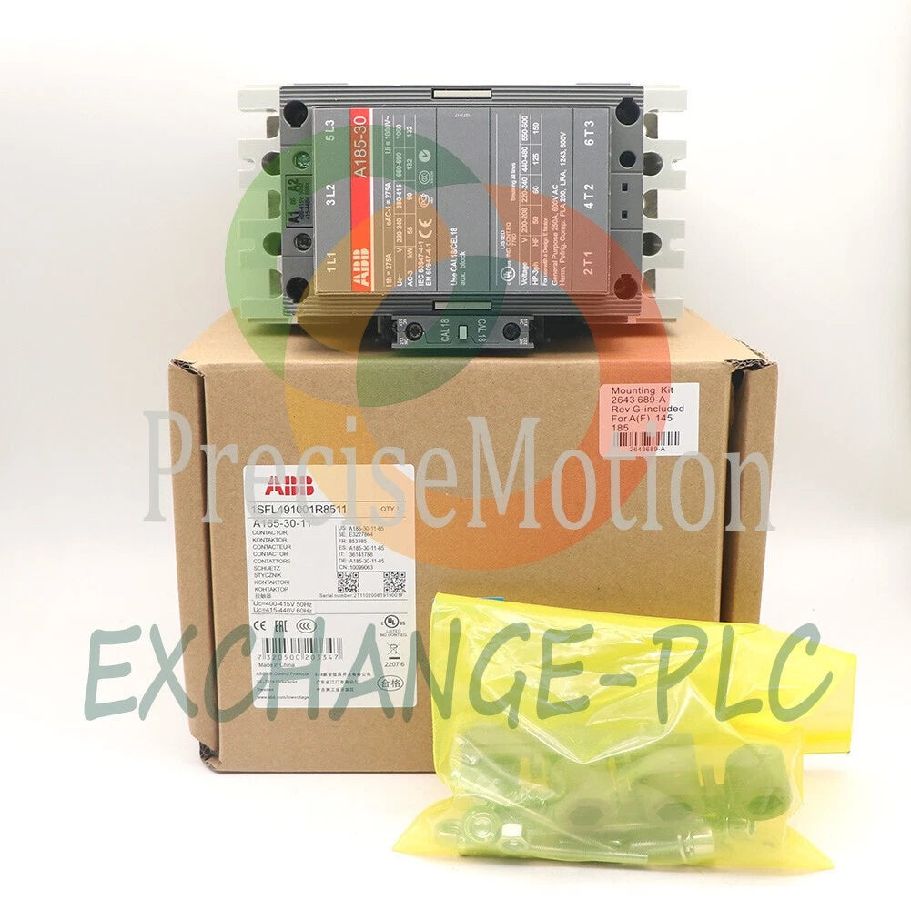 ABB A185-30-11 1SFL491001R8511 AC Contactor 400/415V-415/400V 50Hz/60Hz 1PCS