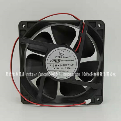 1pcs  PELKO Motors R1238X24BPCB1-7 24V 0.63A 12CM 12038 Cooling Fan