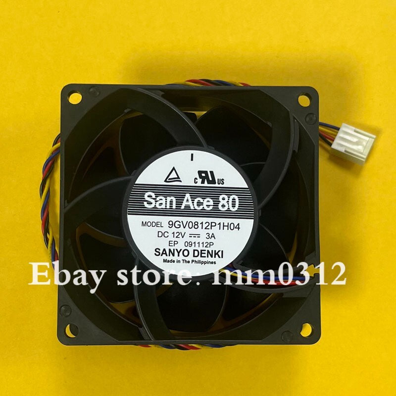 Sanyo 9GV0812P1H04 8038 DC12V 3A 8CM 4-Wire PWM Server Cooling Fan