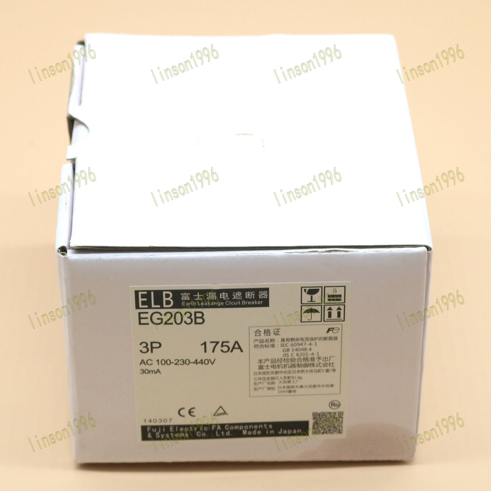 Fuji Circuit Breaker EG203B 3P 175A Ship - FUJI