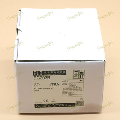 Fuji Circuit Breaker EG203B 3P 175A Ship - FUJI