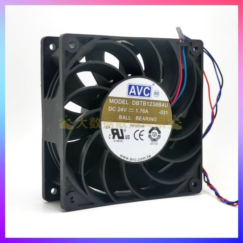 AVC DBTB1238B4U DC24V 1.76A 12038 3-Wire Inverter Cooling Fan