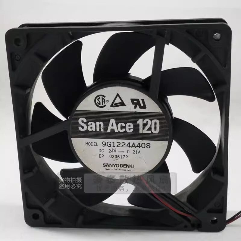 Sanyo 9G1224A408 12025 DC24V 0.21A 12CM 2-Wire Inverter Cooling Fan